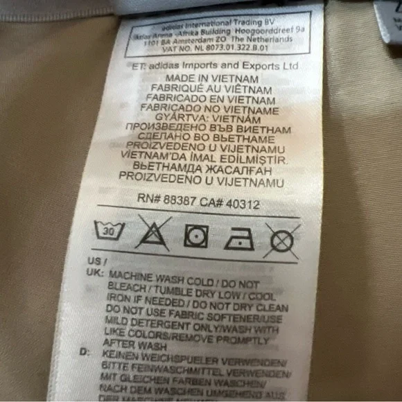 Adidas Tan Golf Athletic Chino Pants Classic Style Men’s 44 stretch button waist - Picture 12 of 16